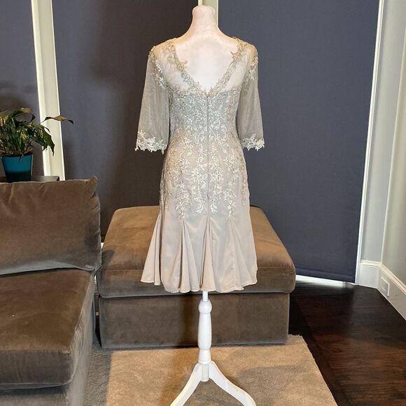Women’s Short Gray Dress Ruffle Skirt Zip Up Back Size XS - Picture 5 of 15